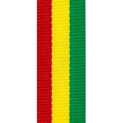 lint lengte 800 breedte 22 rood/groen/geel